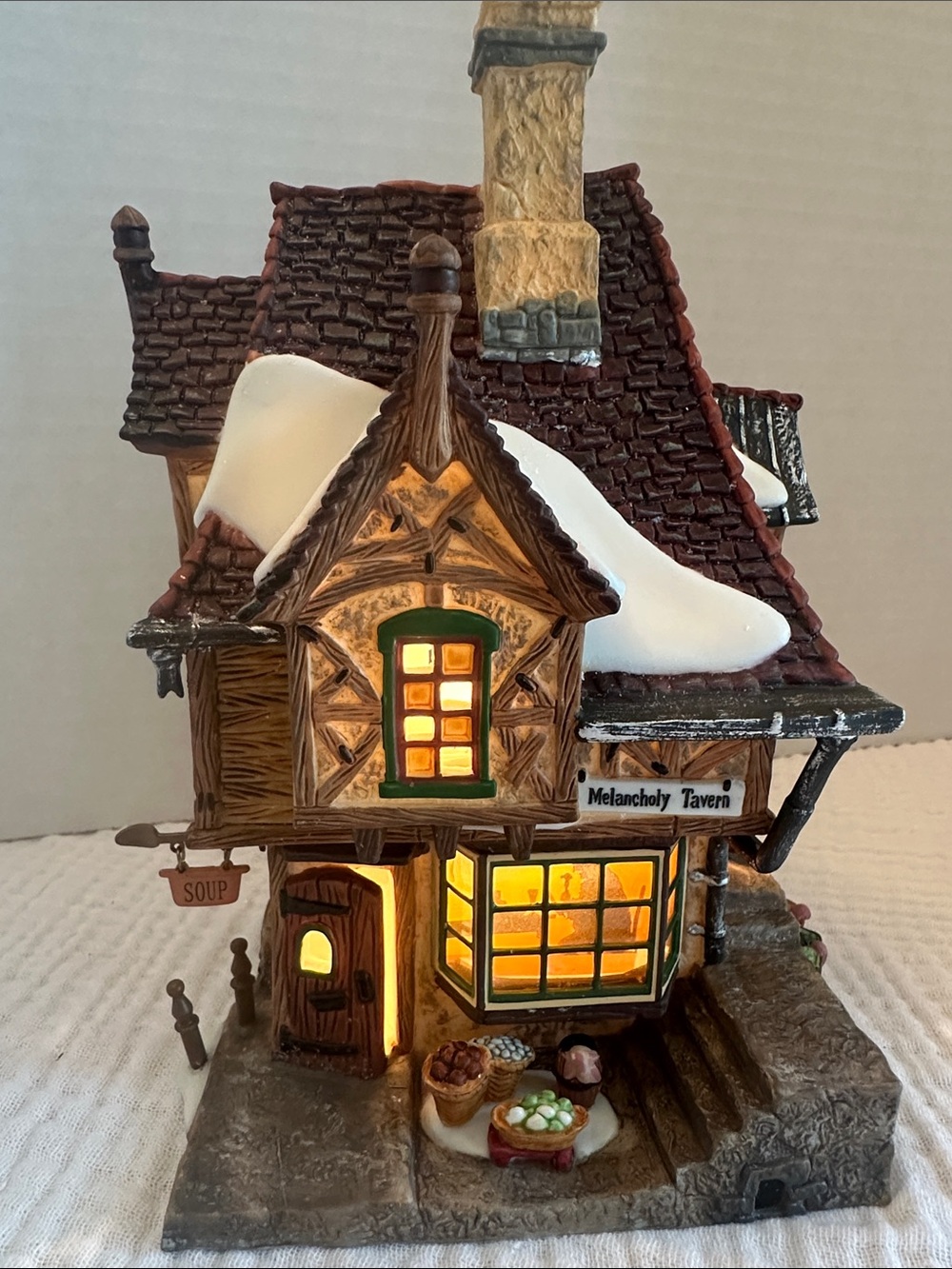 Dept 56 Dickens Village Melancholy Tavern Like New Retired Lighted Building